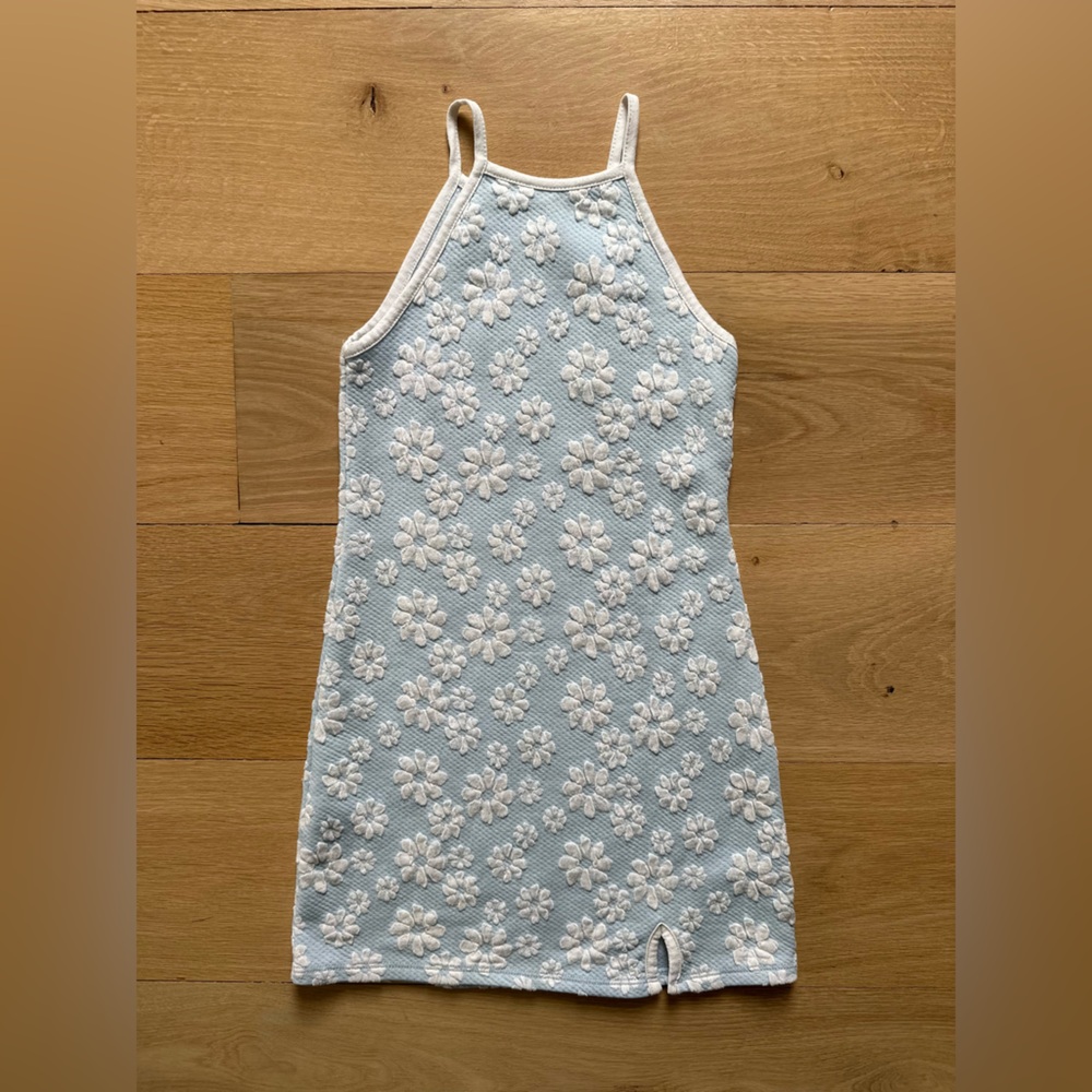 Floral Textured Sleeveless Dress